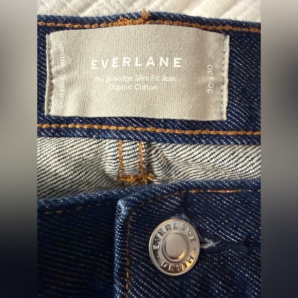 Everlane Selvedge Slim Fit Jeans 30x30 Men’s Organic Cotton Indigo Blue - Picture 6 of 11